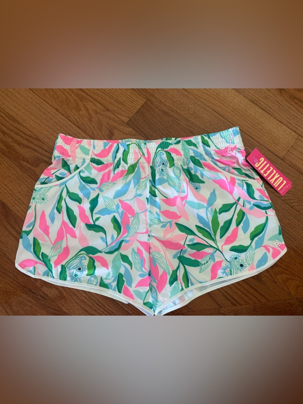 Lilly Pulitzer Pink, Green and White Floral Print Women’s Shorts